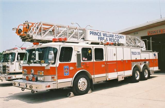 The '91 E-One Hurricane now resides at the PWC PSA as a reserve and training truck